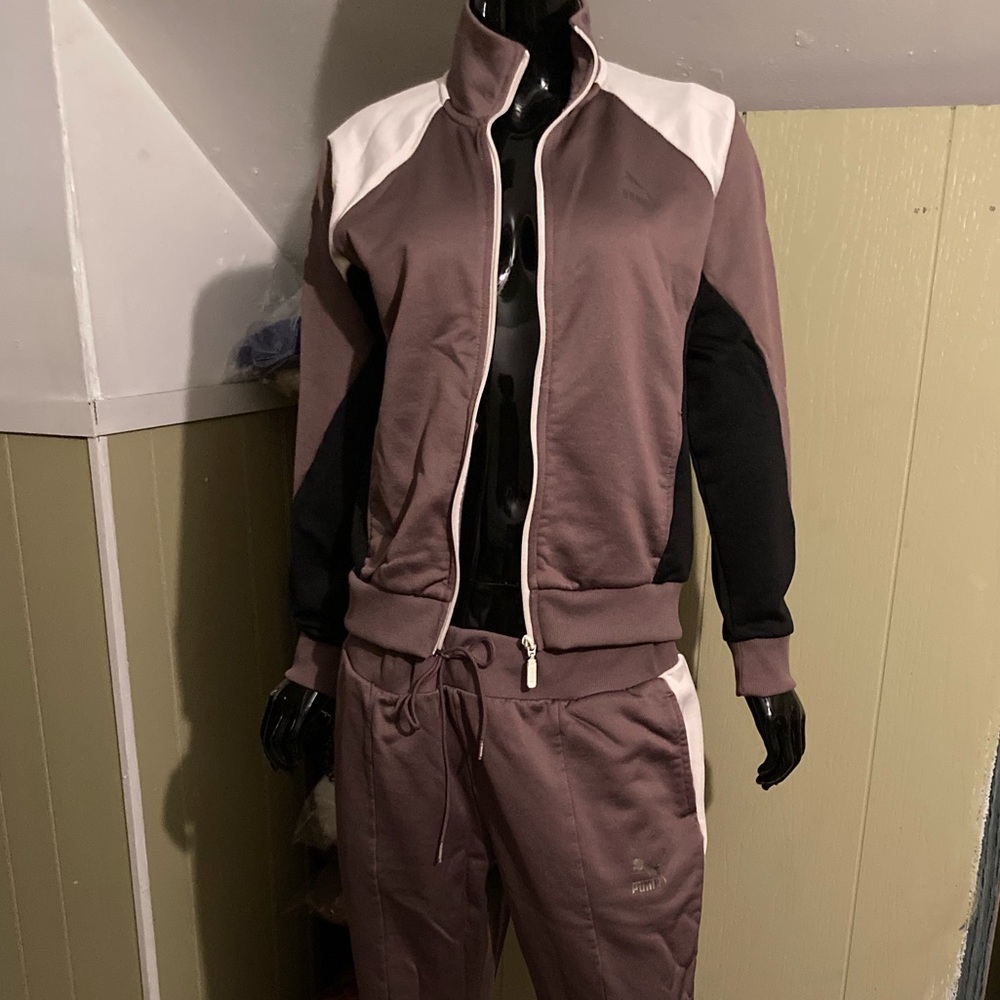 Puma Dark Track Pants with Utility Style